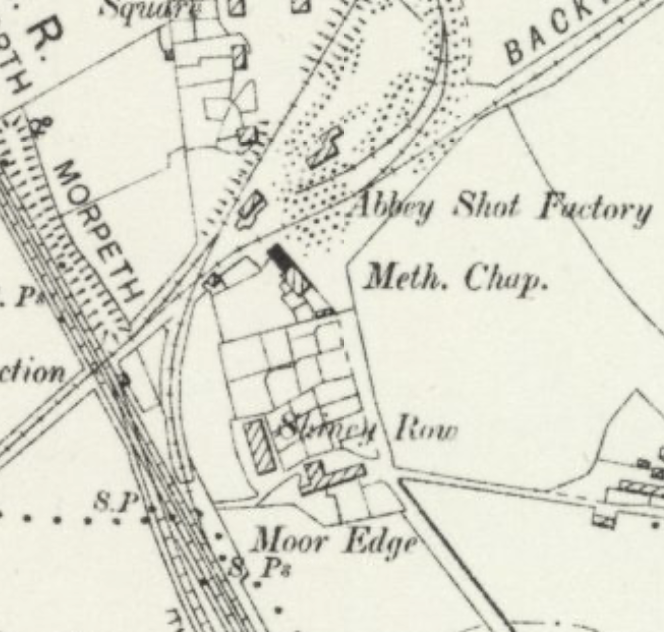 Old Map of Earsdon Colliery Chapel Shiremoor